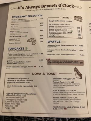 Brunch, a few vegan options, labeled   at Coccodi il Dolce e il Salato in Cagliari