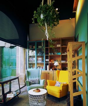 Cafe deco at Museu Cafe in Funchal