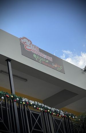 Take stairs to the upper level  at The Cheffing Don in Kingston