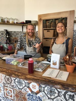 Met the owners, Lois & Sam, who run Lone Wolves in lovely village of Coggeshall, Essex. So friendly and nothing too much trouble! at Lone Wolf Cafe in Coggeshall