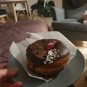 Chocolate vegan donut at Holy Donut - Vokiečių in Vilnius