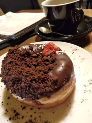 Vegan chocolate donut at Holy Donut - Vokiečių in Vilnius
