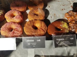 All of the pictured options are vegan 💚 at Holy Donut - Vokiečių in Vilnius