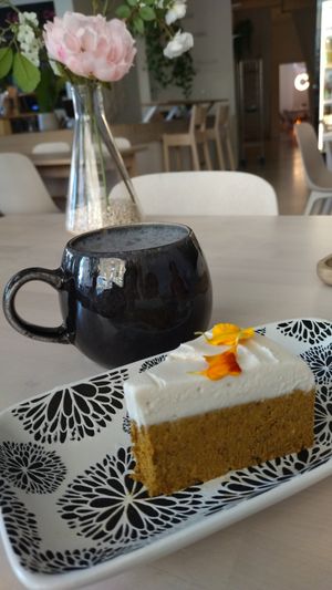 Carrot cake at Alive in Geneva