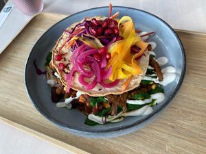 Quesadilla with oyster mushrooms  at Alive in Geneva