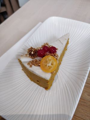 Carrot cake at Alive in Geneva