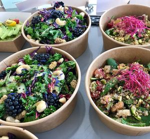 Fresh daily made Salads at Alive in Geneva
