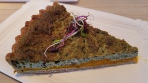 Vegan quiche at Alive in Geneva
