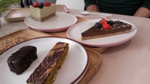 Cheese and chocolate cake at Alive in Geneva