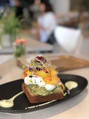 Avocado Toast w/ Almond Ricotta  at Alive in Geneva