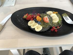 Peanut butter pancakes  at Alive in Geneva