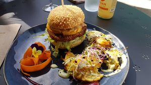 The burger at Alive in Geneva