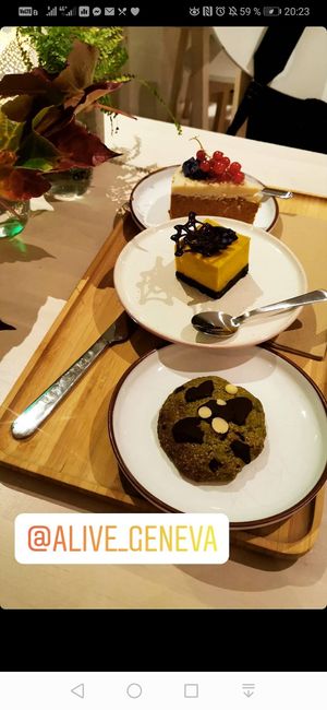 Vegan pastries at Alive in Geneva