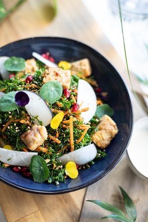 Kale salad at Alive in Geneva