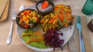 Brunch plate at Alive in Geneva