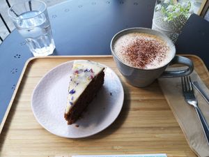 Carrot cake at Alive in Geneva