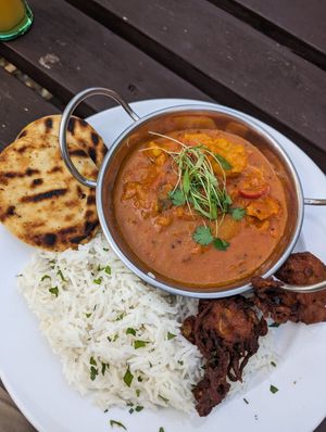 Vegan curry at The Heights in Llanberis