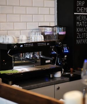 We offer espresso made of two different types of beans. We choose one type for black coffees and the other for milk coffees. at Jaglana in Poznan