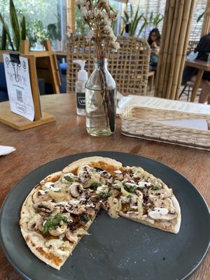 Pizza (sadly way to small I was more hungry after I ate)  at Veda Restaurante in Miraflores