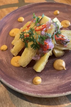 Yuquitas bravas  at Veda Restaurante in Miraflores