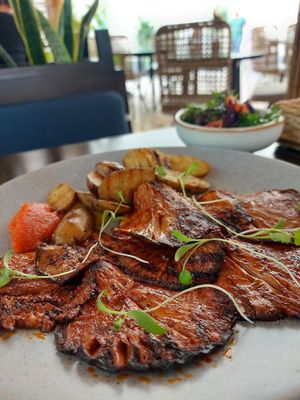 Muschroom anticucho at Veda Restaurante in Miraflores