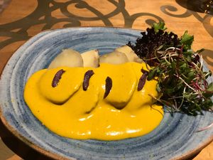 Papas a la huancaina  at Veda Restaurante in Miraflores