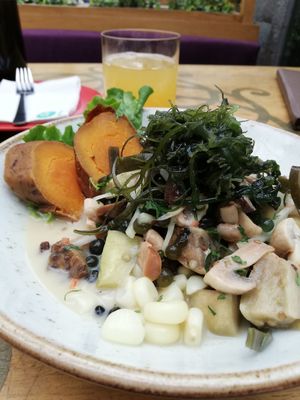 Ceviche de hongos y algas at Veda Restaurante in Miraflores