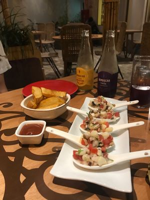 Beautiful place food is delicious fresh and very well prepared. The vegan ceviche is perfect at Veda Restaurante in Miraflores
