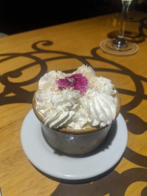 Tres leche cake at Veda Restaurante in Miraflores