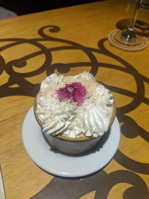 Tres leches cake at Veda Restaurante in Miraflores