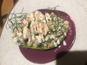 Stuffed avocado  at Veda Restaurante in Miraflores