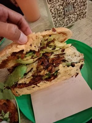 Torta de pastor at Malportaco in Mexico City