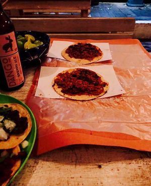 tacos for your dogs  at Malportaco in Mexico City