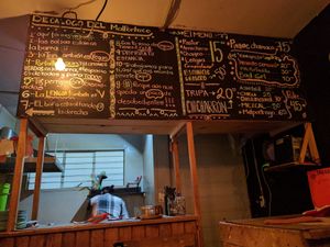 menu board at Malportaco in Mexico City