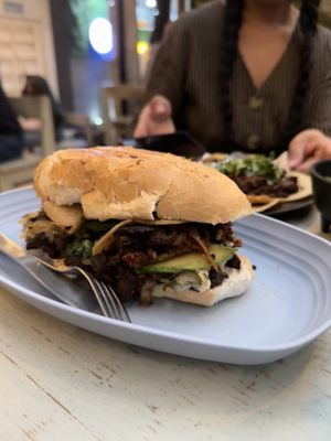 Torta de tacos  at Malportaco in Mexico City