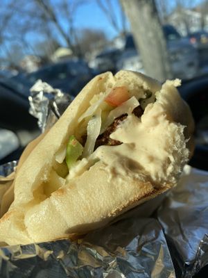   at Aba's Falafel in Rhinebeck