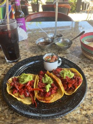 Tacos al Pastor (with pineapple)  at Casa Tequila in Cancun