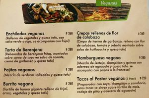 Menú  at Casa Tequila in Cancun