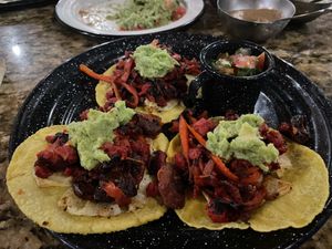 Tacos al pastor (mushroom)  at Casa Tequila in Cancun