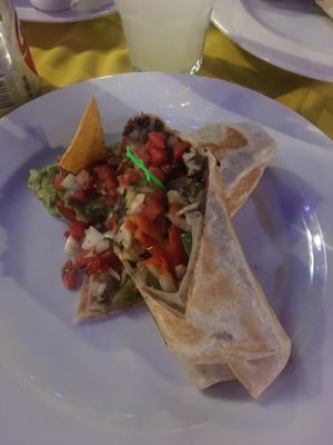 Vegan Burrito at Casa Tequila in Cancun