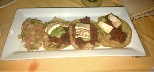 Al pastor vegan tacos at Casa Tequila in Cancun