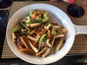 The fajitas. They were so good! at Casa Tequila in Cancun