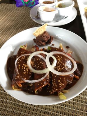 Enchiladas at Casa Tequila in Cancun