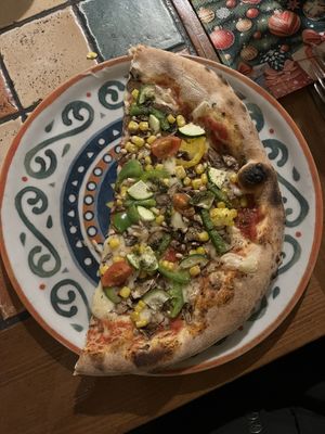 (Half of) vegan pizzaa  at Chili  in Jesenice