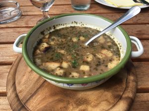 Mushroom soup “hold the sour cream, please!”  at Chili  in Jesenice