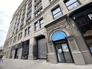 outside  at Rainbow Falafel in New York City