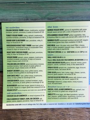 Menu at Seeds and Greens Market & Deli in New Albany