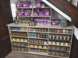 Official Harry Potter merchandise under the stairs ✨  at Hardy's Original Sweet Shop in Salisbury