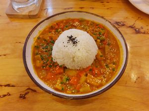 #59 the Japanese pumpkin curry - good but could have been zipped with more spice at Hua Hin Vegan Cafe and Wine in Hua Hin
