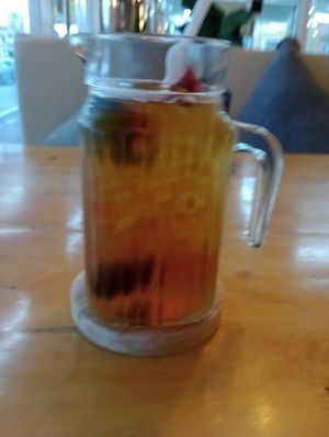 Four berries iced tea at Hua Hin Vegan Cafe and Wine in Hua Hin